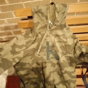 Calvin Klein jeans hoodie camo men's large